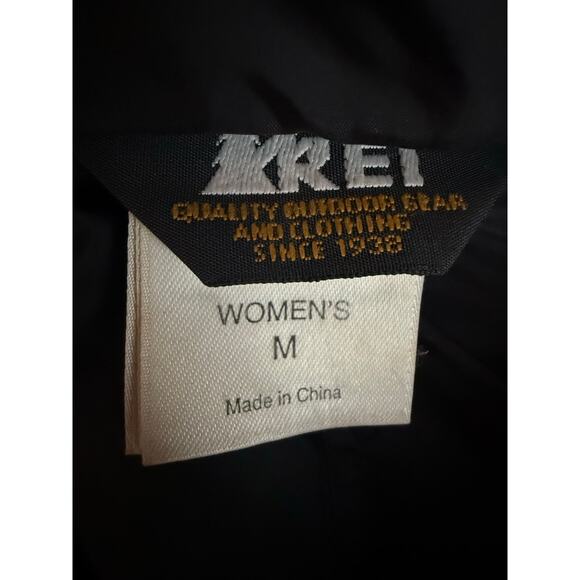 REI Goose Down Puffer Jacket Women’s Size M Black Zip Up Outdoor Insulated - Picture 5 of 8